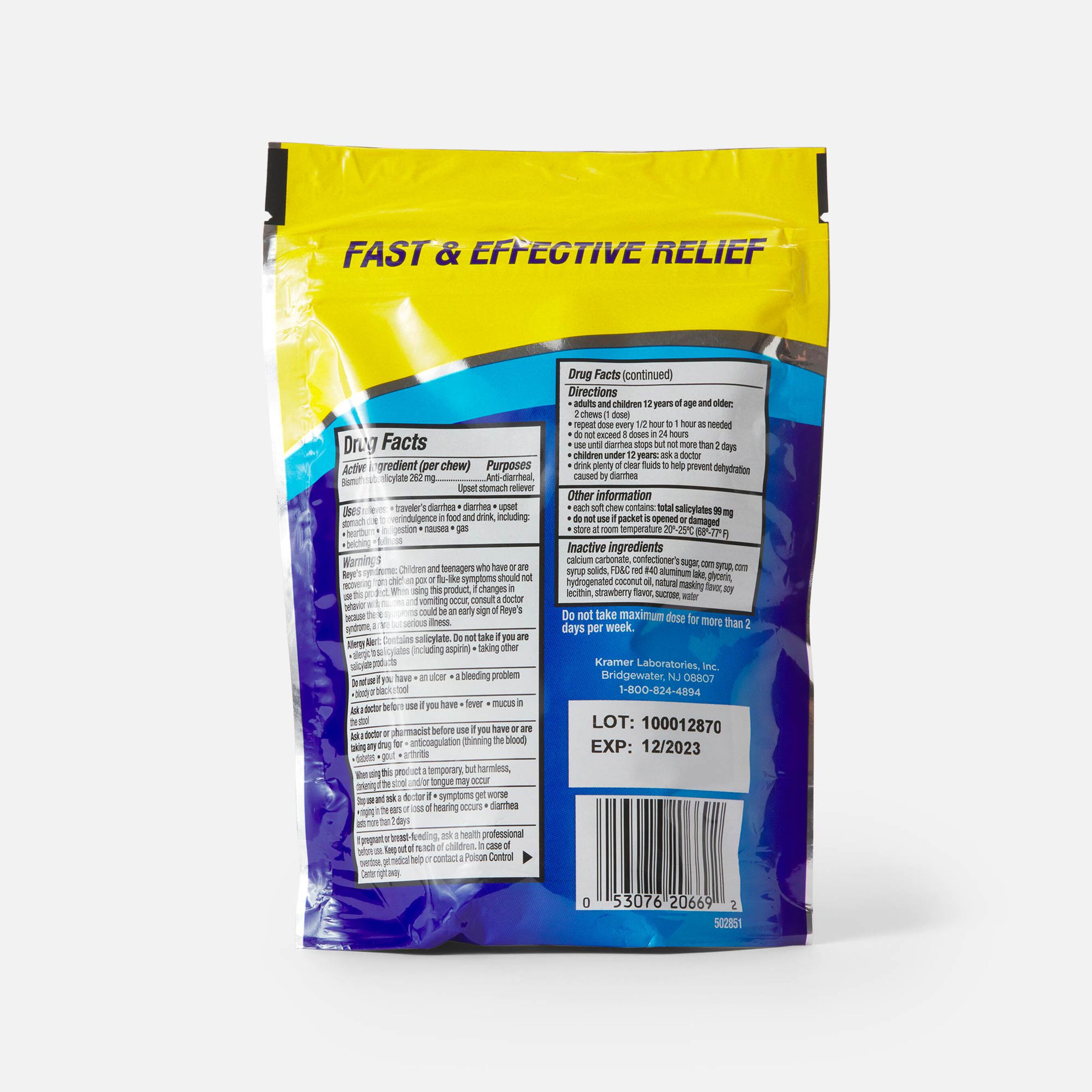 FSA Eligible Kaopectate Soft Chews, 262mg, Strawberry