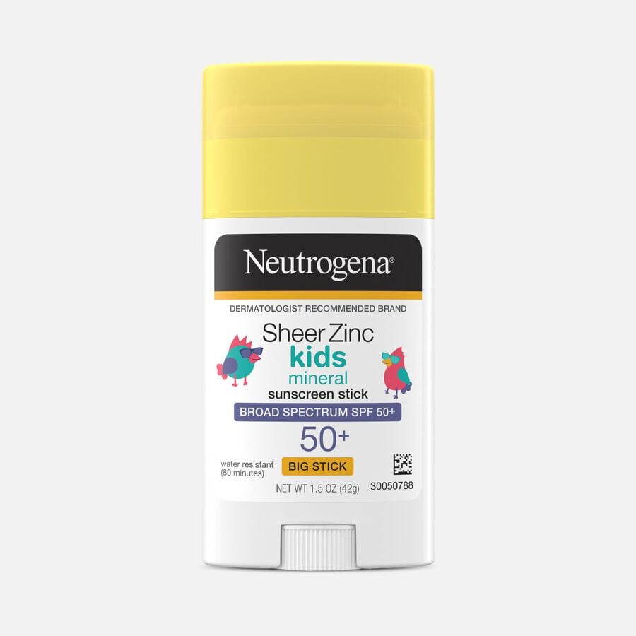 Neutrogena Sheer Zinc Kids Mineral Sunscreen Stick, SPF 50+, 1.5 oz., , large image number 0