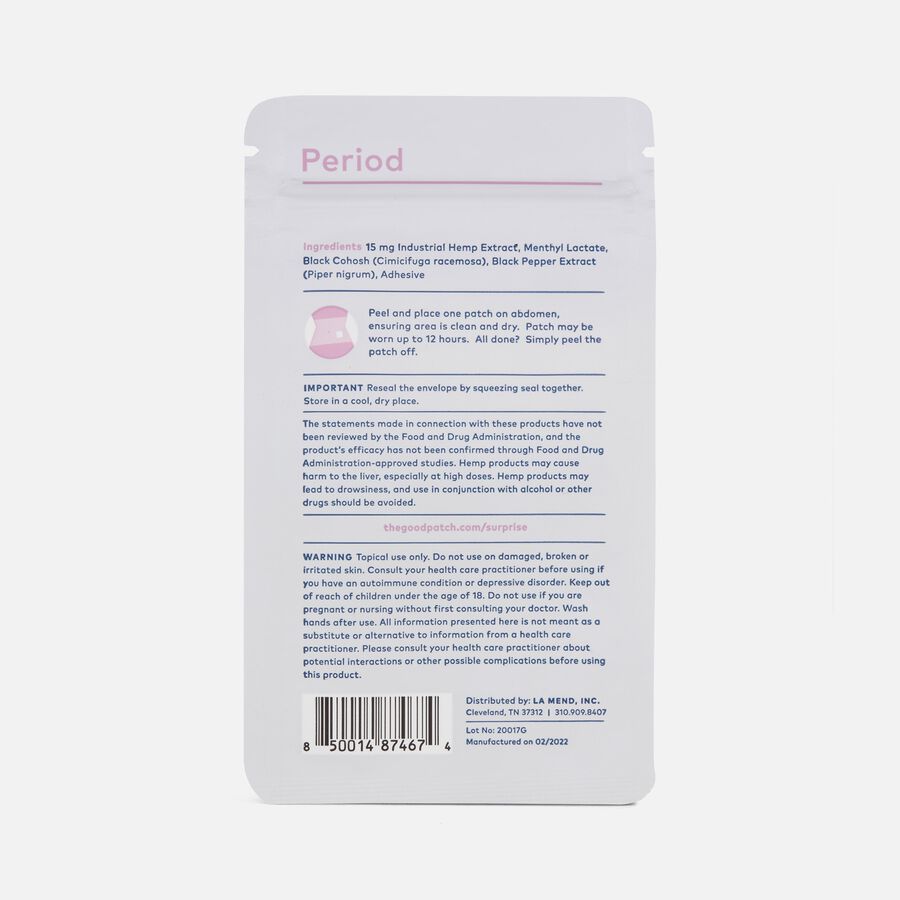 The Good Patch&reg; Period - Wellness Patch, 4 ct., , large image number 1