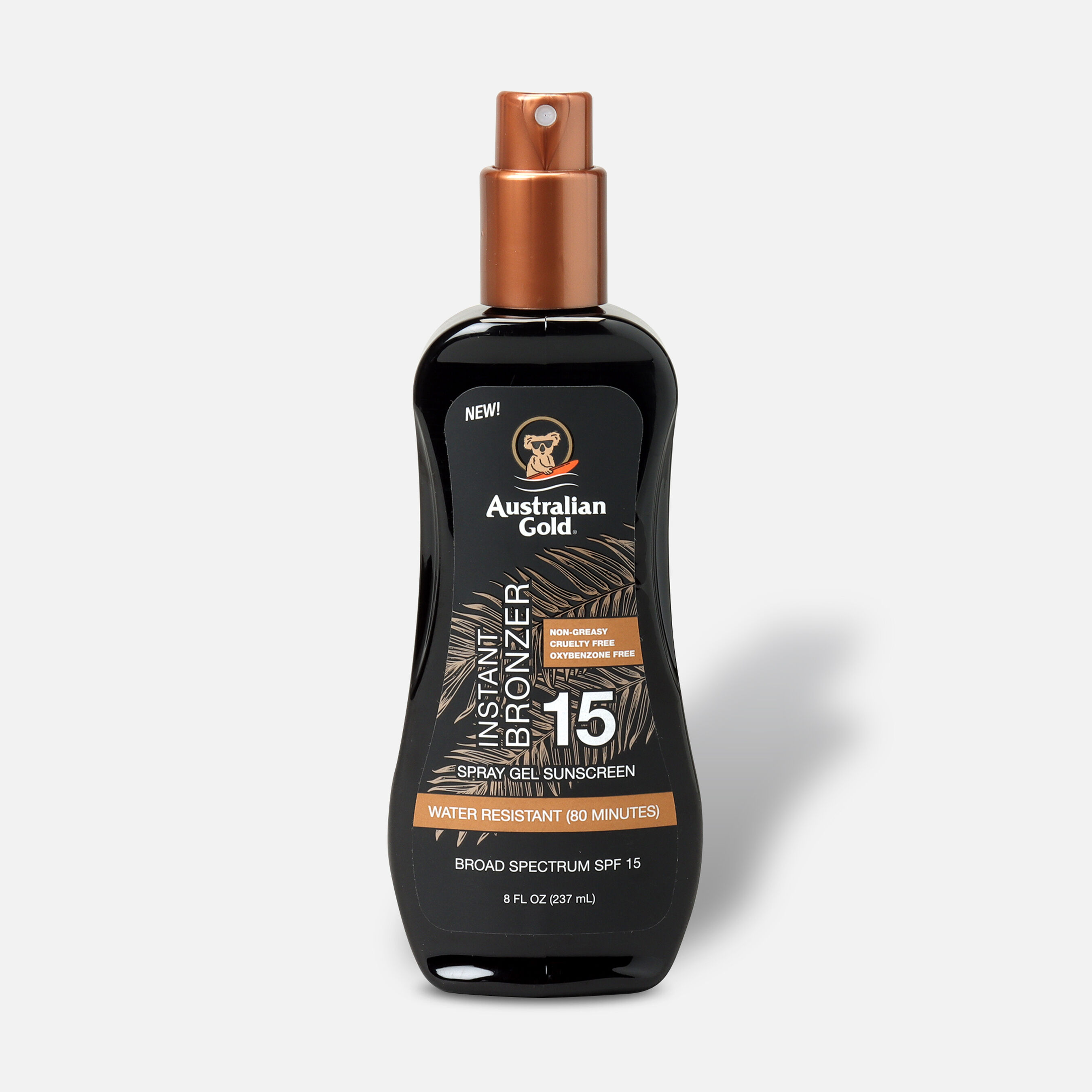 Australian Gold Spray Gel with Instant Bronzer, SPF 15, 8oz.