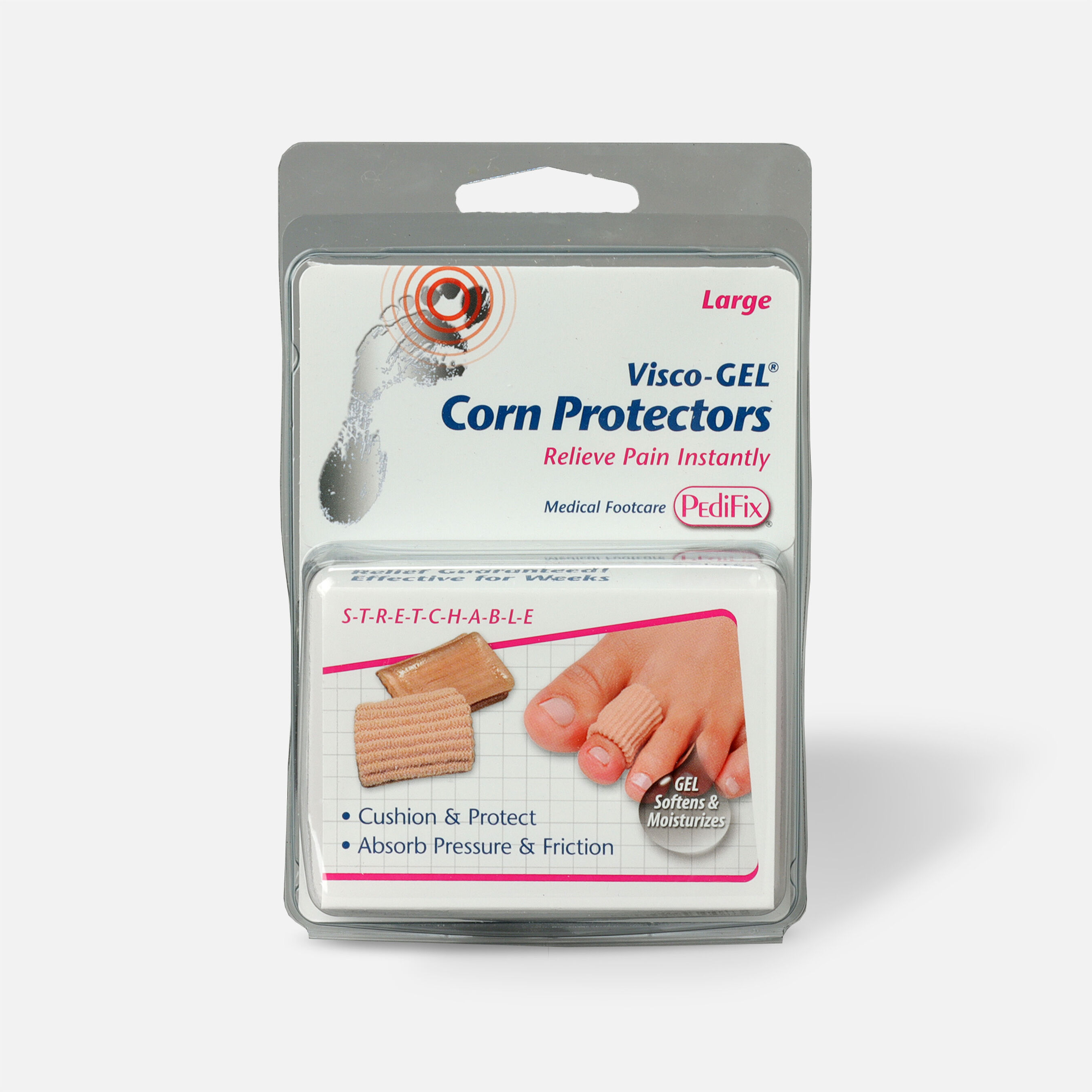 Pedifix Visco Gel Corn Protectors Large 2 Pk