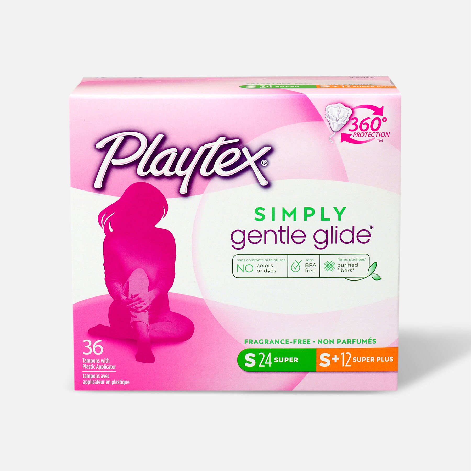 Playtex Gentle Glide Multipack Tampons, Unscented, 36ct