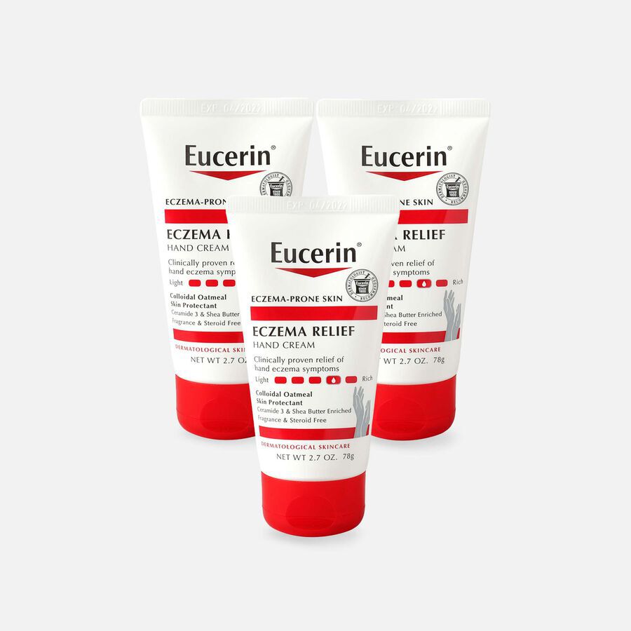 Eucerin Eczema Relief Hand Cream, 2.7 oz. (3-Pack), , large image number 0