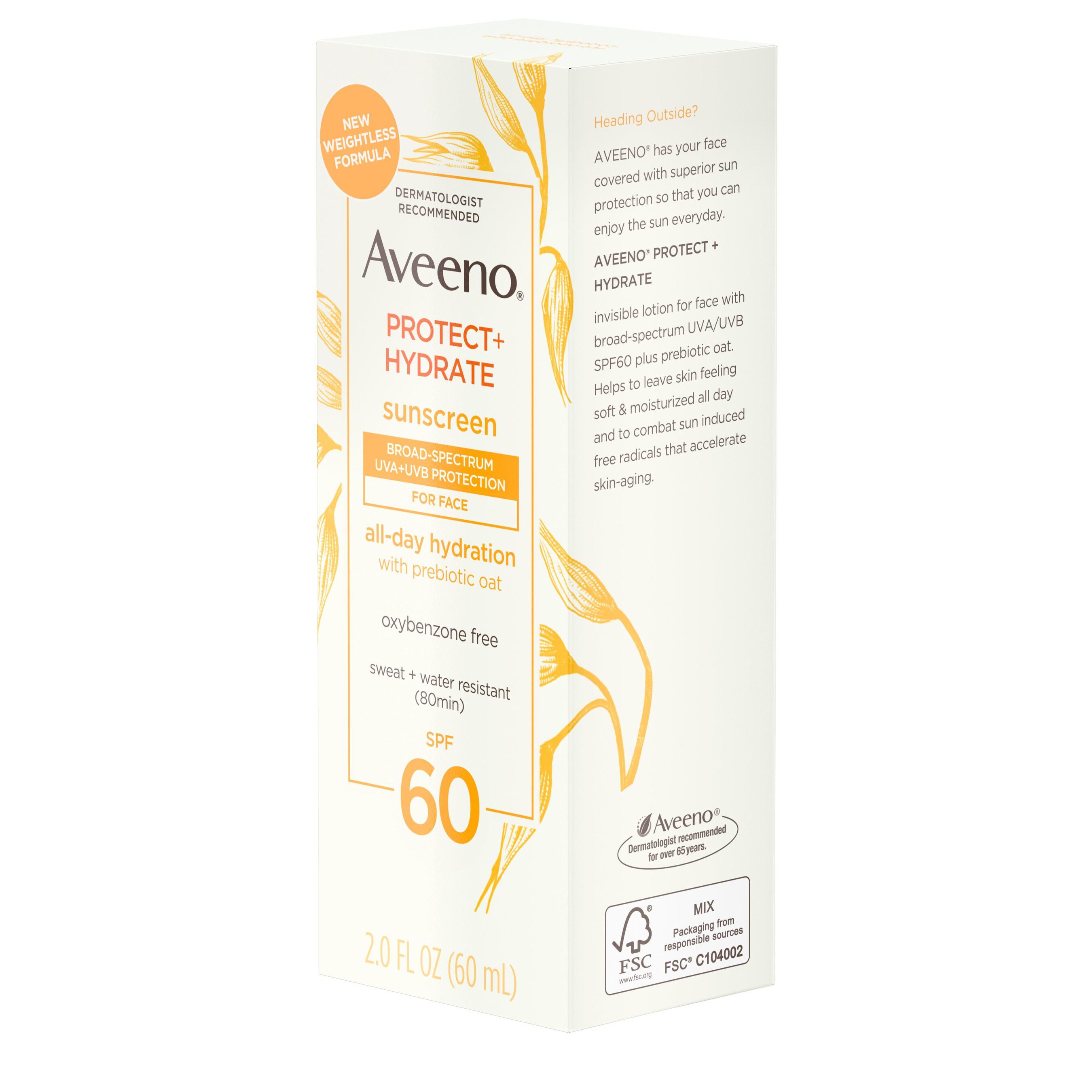 Aveeno Protect + Hydrate Face Lotion, SPF 60, 2 oz