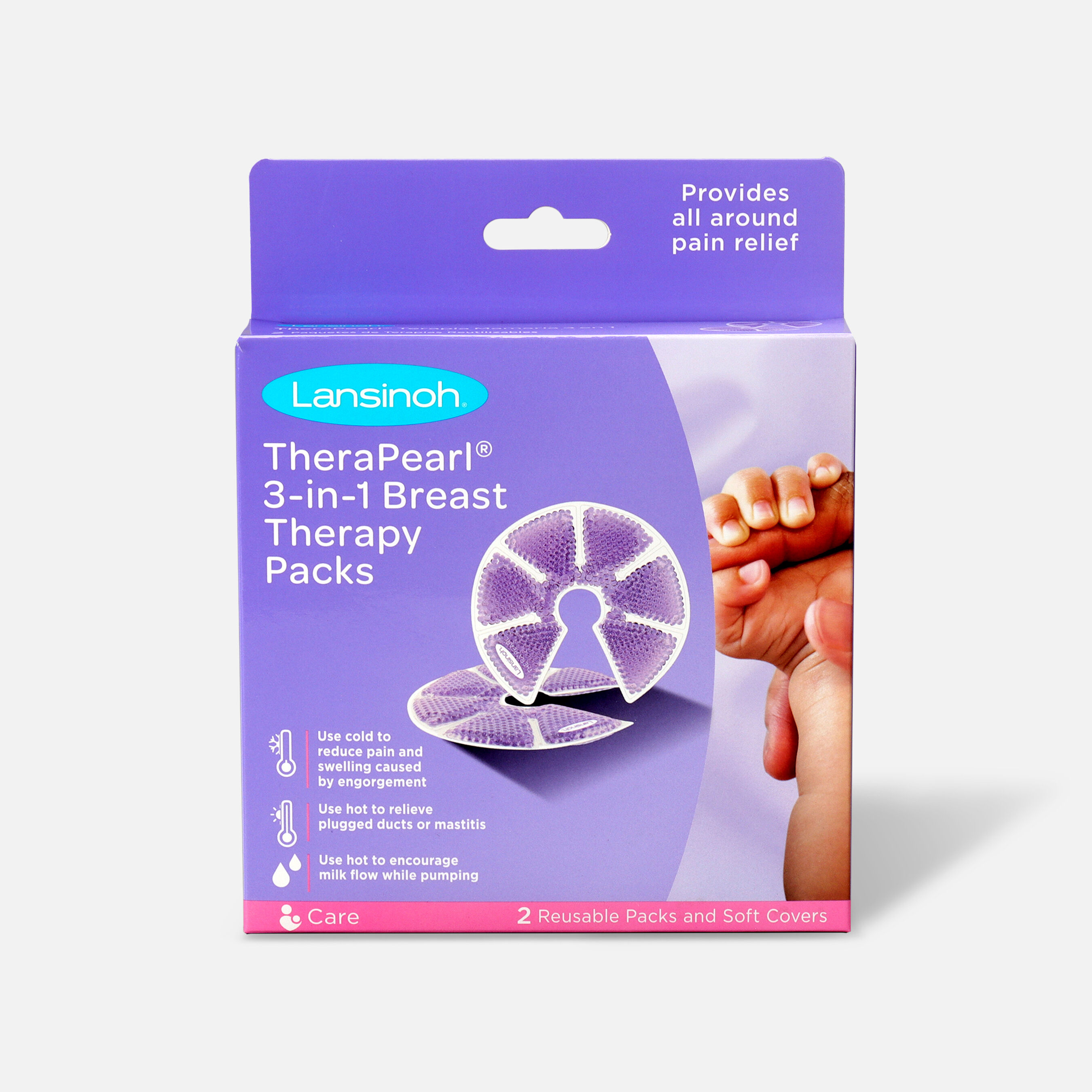 FSA Eligible Lansinoh TheraPearl 3in1 Hot or Cold Breast Therapy