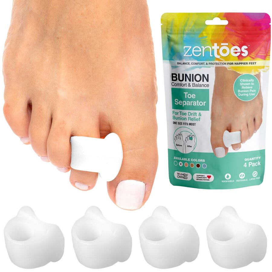 ZenToes Single Loop Toe Spacer for Bunions - 4-Pack, , large image number 1