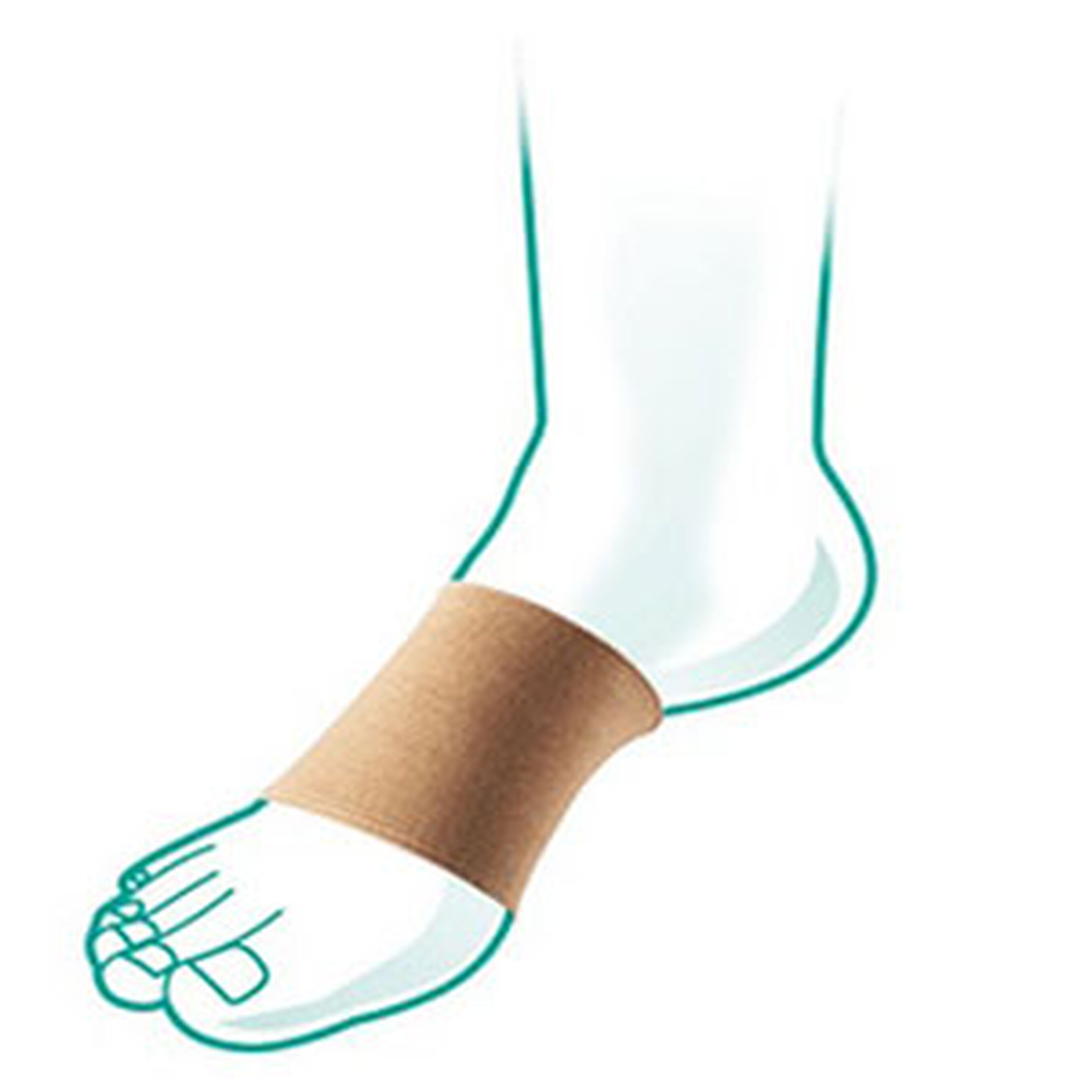 Arch bandage foam for relief of plantar fasciitis