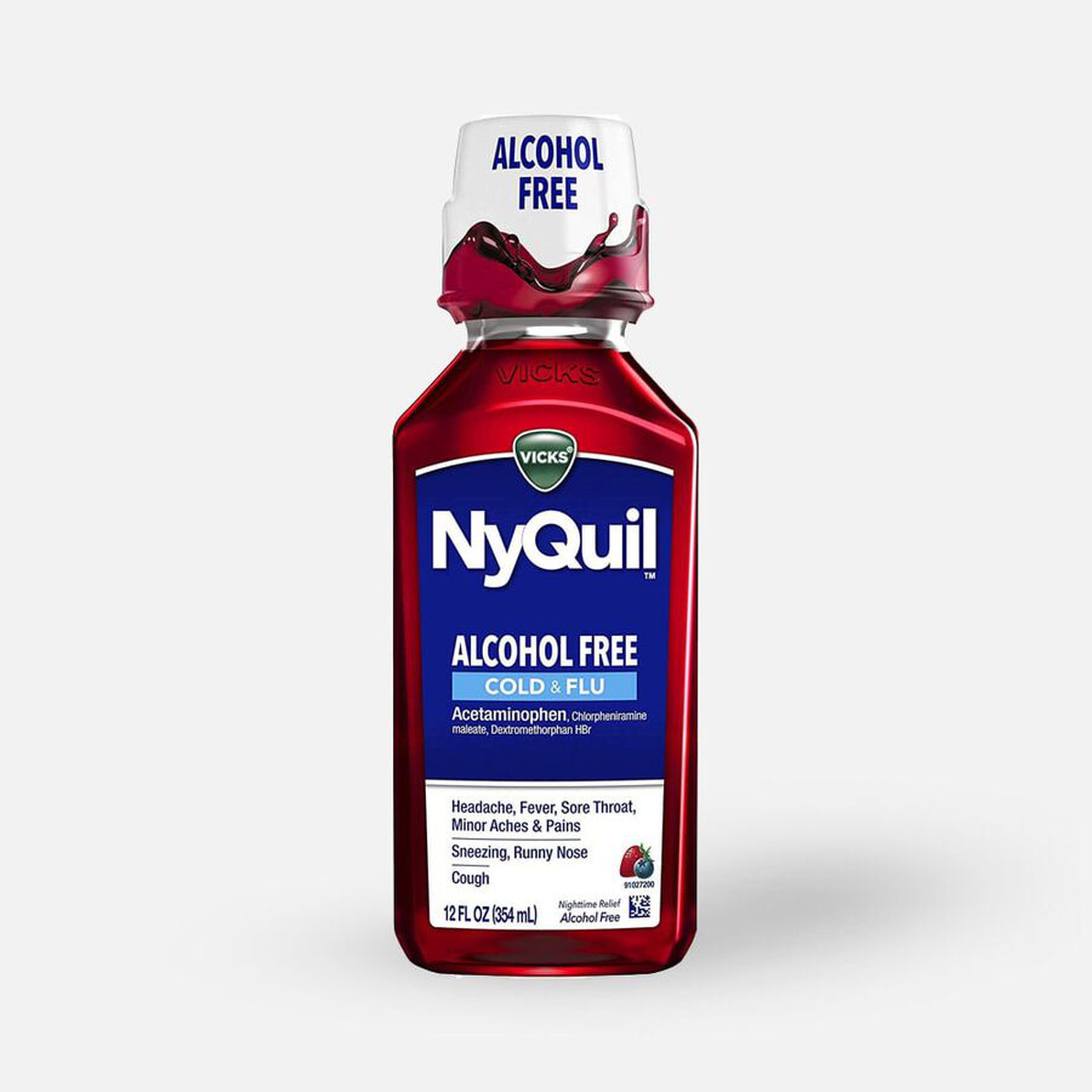 FSA Eligible Vicks Nyquil Cold & Flu, Alcohol Free, 12 oz. FSA Store