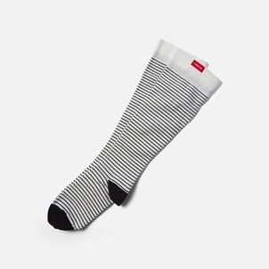 VIM & VIGR Cotton Compression Socks, Pinstripe, Cream and Black, 30-40 mmHg