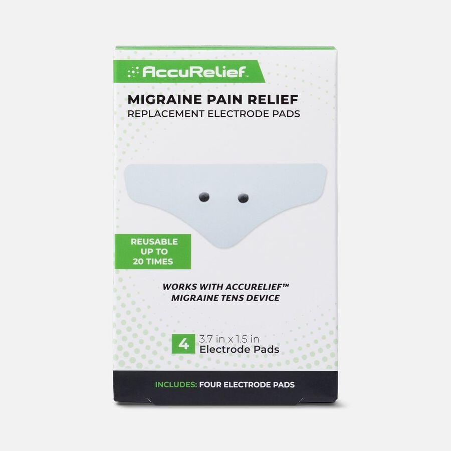 AccuRelief&trade; Migraine Pain Relief Replacement Electrode Pads, 4-Pack, , large image number 0