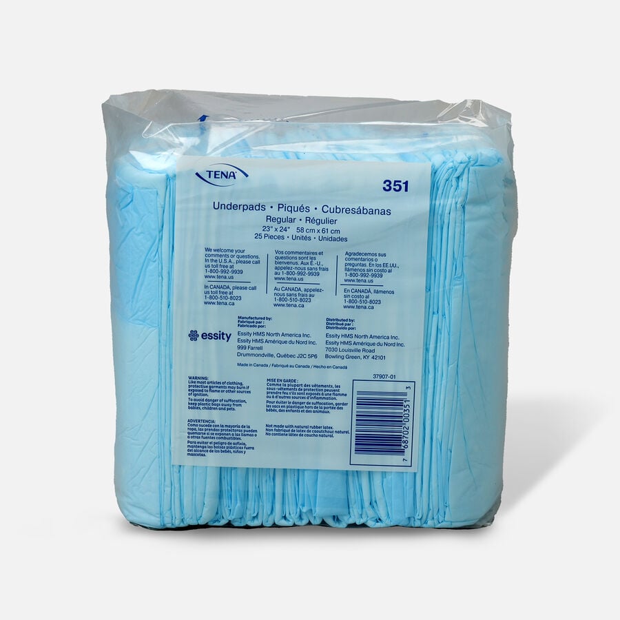 TENA Disposable Underpads, Extra Absorbency, 23x36, 25 ct., , large image number 0