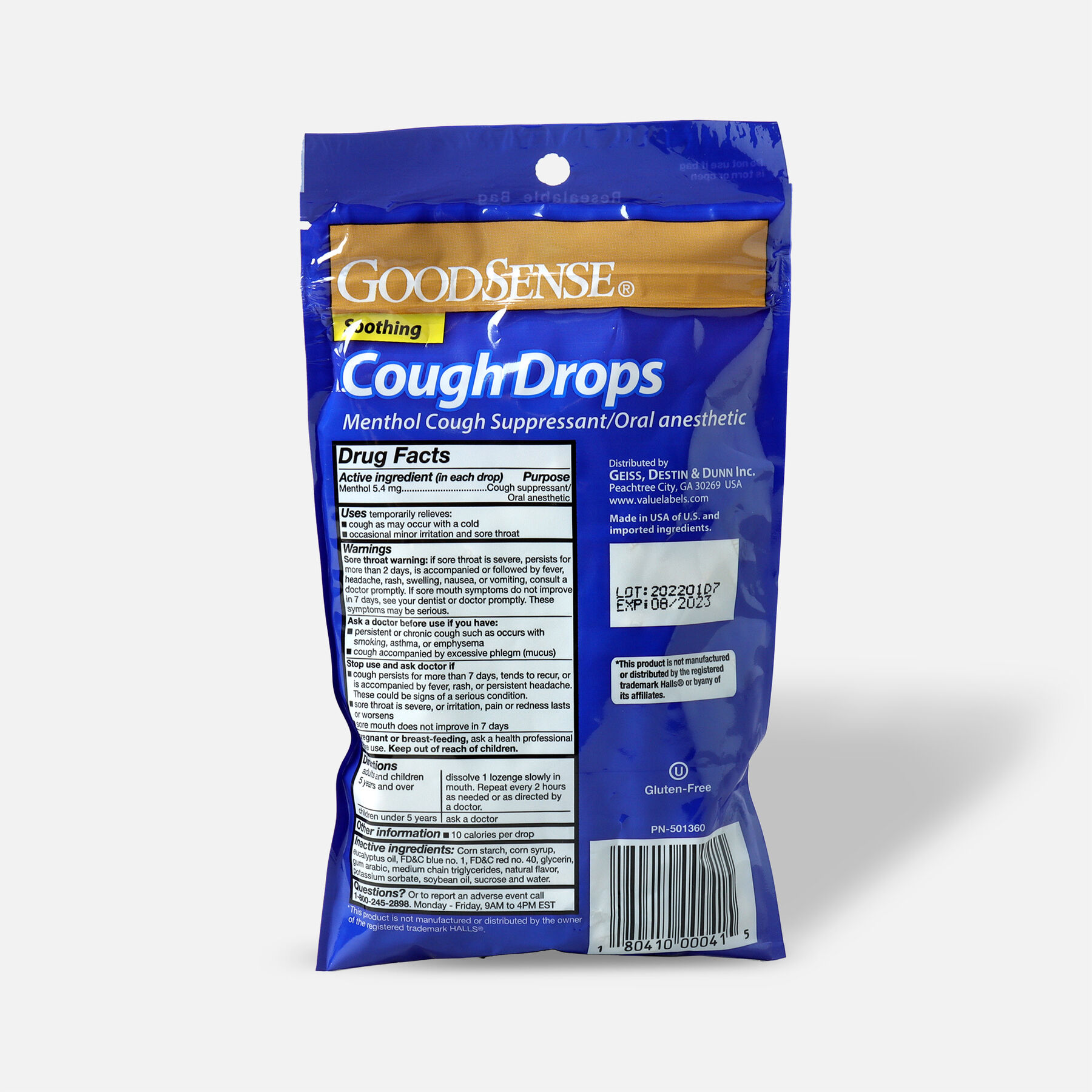 GoodSense® Cough Drops, Menthol Flavor, 30 ct