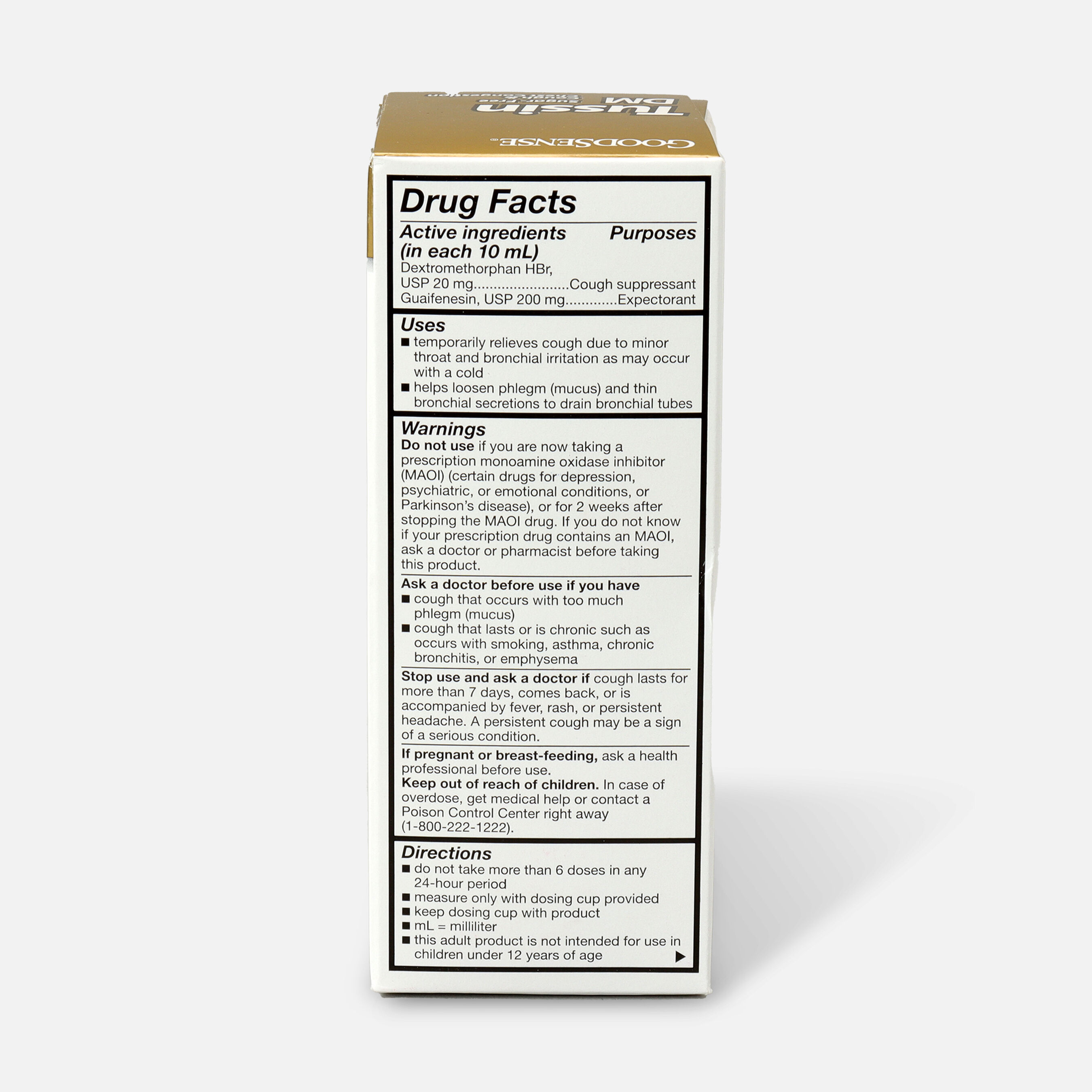 GoodSense® Tussin DM Cough Syrup 4 oz, Sugar and AlcoholFree