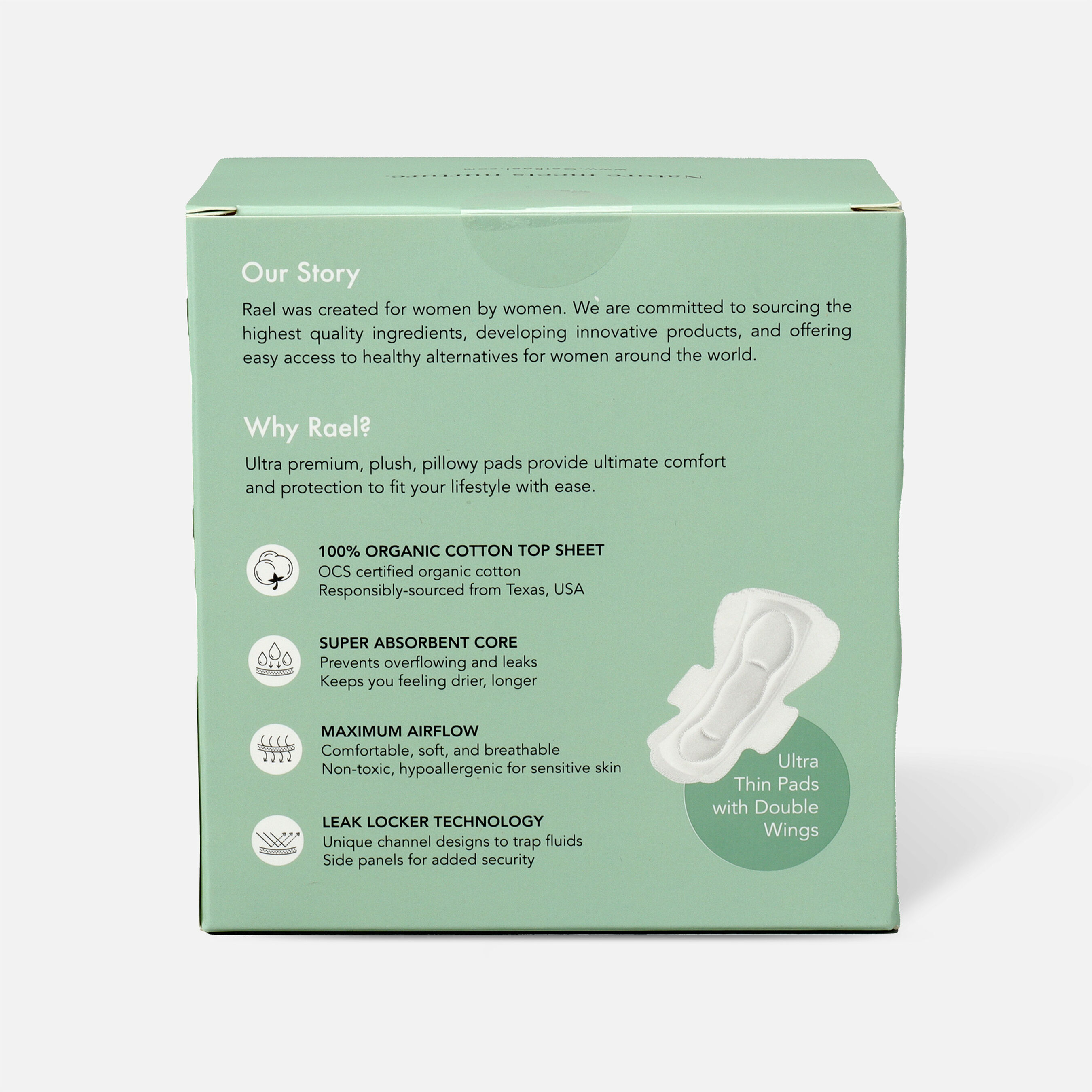 Rael Organic Cotton Cover Pads