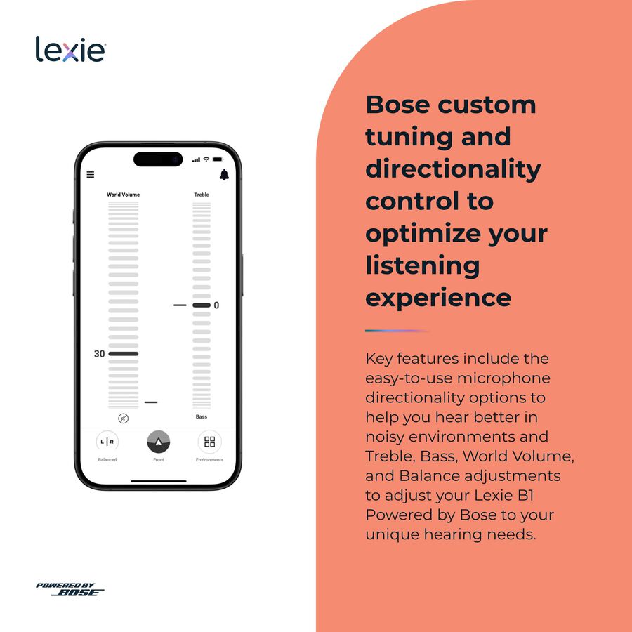 Lexie B1 Powered by Bose Self-fitting OTC Hearing Aids, , large image number 5