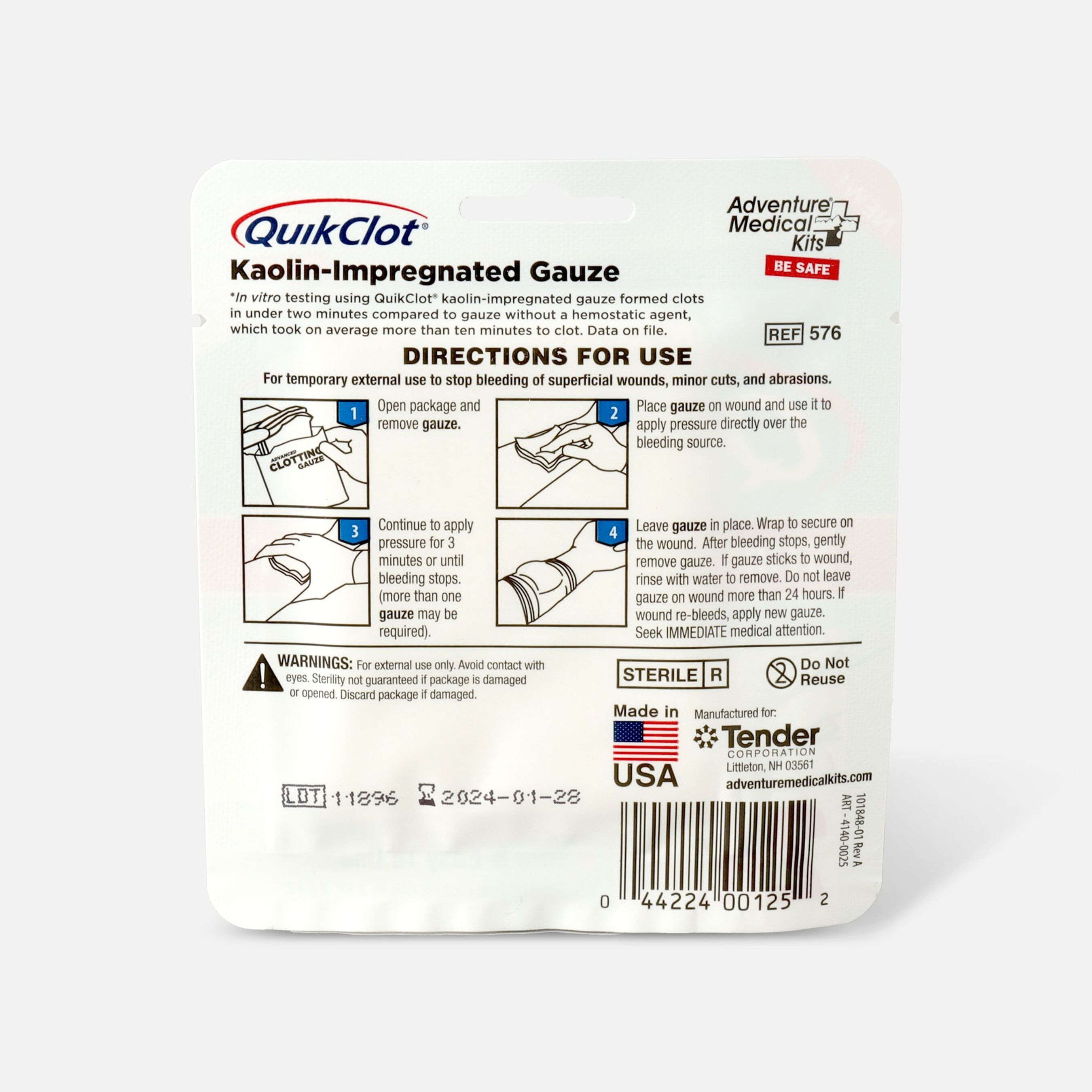 QuikClot Gauze 3" x 2'