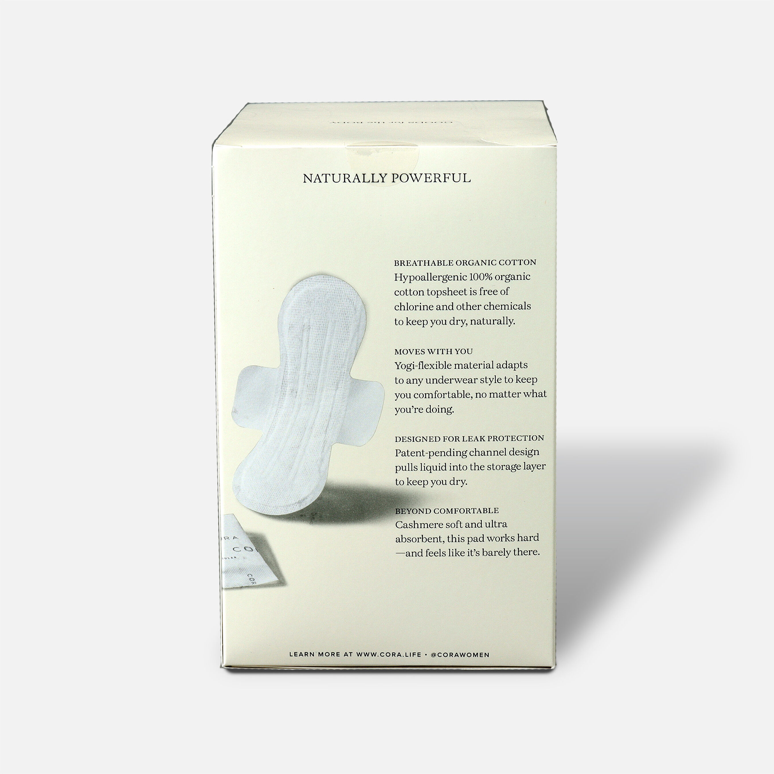 Cora Organic Cotton Ultra Thin Period Pads, Regular