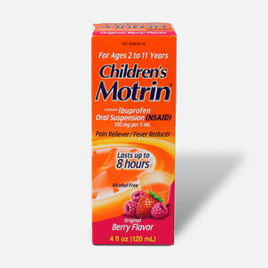 Children's Motrin Ibuprofen Oral Suspension, Fever Reducer/Pain Reliever, Berry Liquid, 4 fl oz