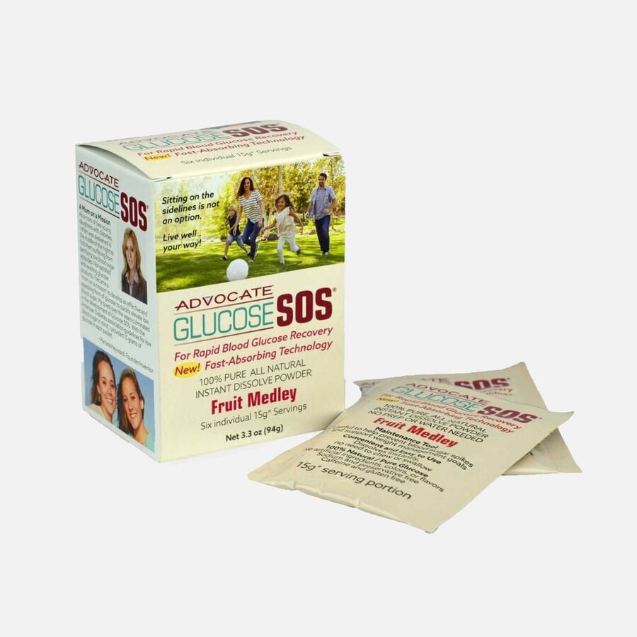 Advocate Glucose SOS Powder, Fruit Medley, 3.3 oz., , large image number 0