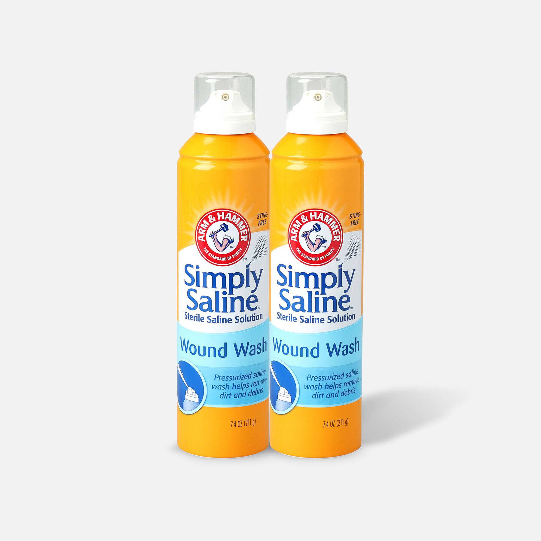 Simply Saline Wound Wash Sterile Solution Spray, 7.1 fl oz. (2Pack)