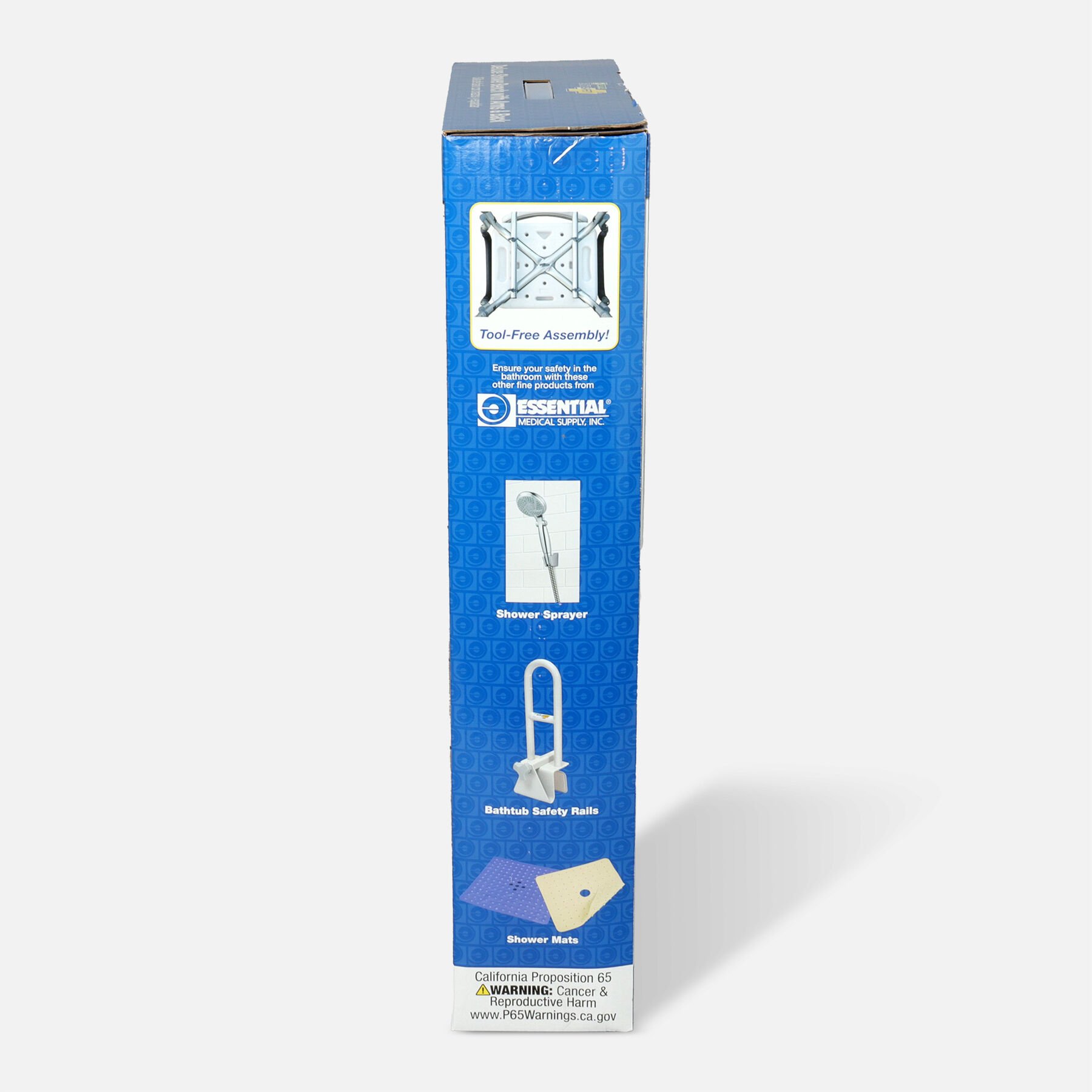 FSA Eligible Essential Medical Deluxe Molded Shower Bench with Arms and Back FSA Store