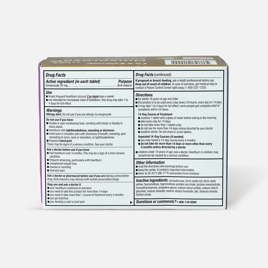 GoodSense® Omeprazole Delayed Release Tablets 20 mg, Acid Reducer, , large image number 4