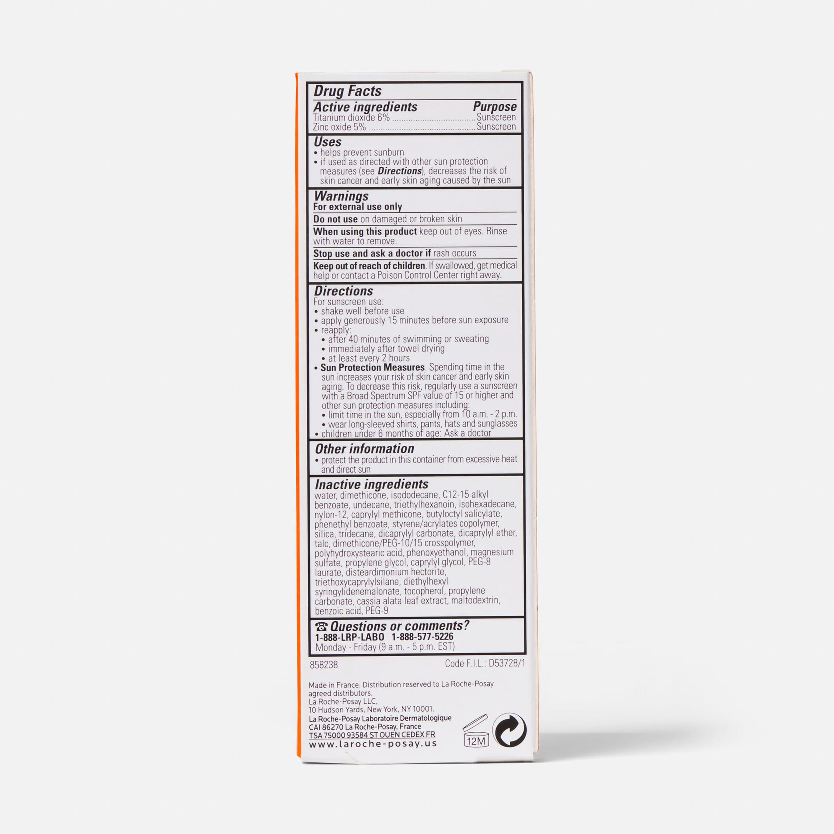 La RochePosay Anthelios 50 Mineral Sunscreen UltraLight Fluid for