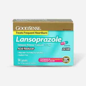GoodSense® Acid Reducer, Lansoprazole Delayed Release Capsules, 15 mg