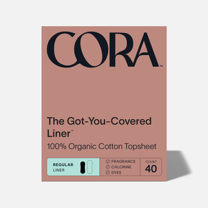 Cora Organic Cotton Ultra Thin Period Liners, 40 ct.