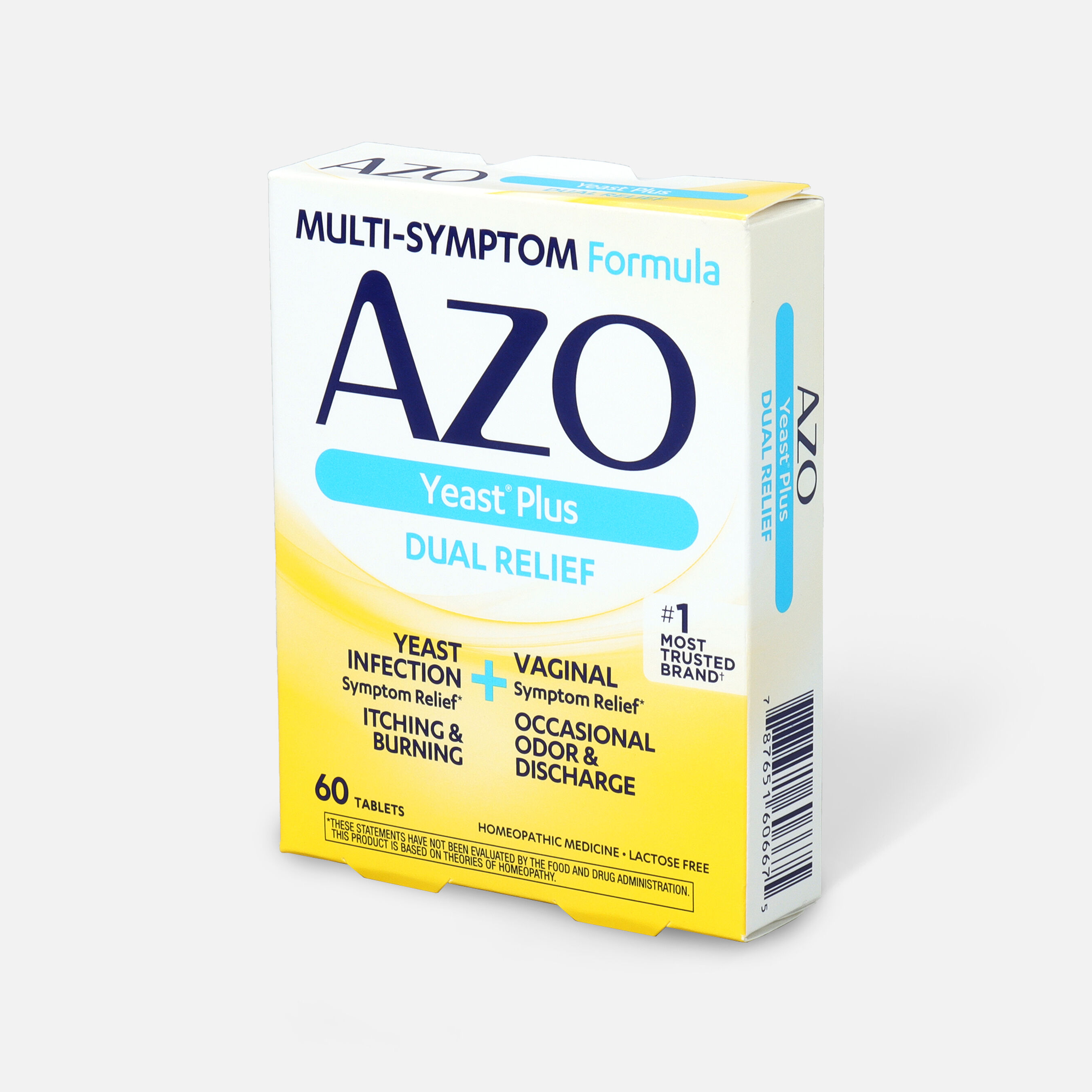 AZO Yeast, Natural Symptom Prevention & Relief, 400 mg, Tablets, 60 ct.