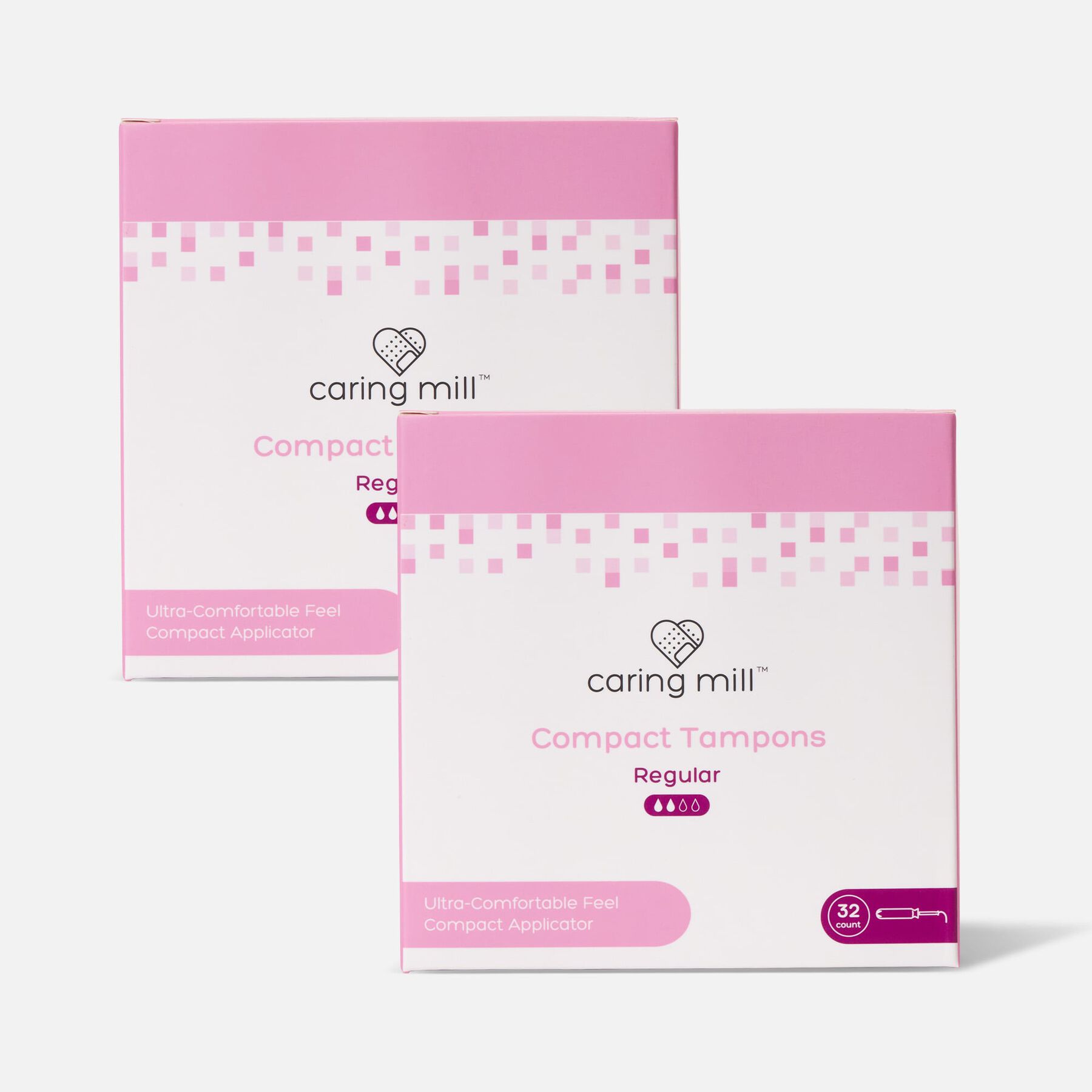 FSA Eligible Caring Mill™ Regular Compact Tampons, 32 ct. (2Pack) FSA Store