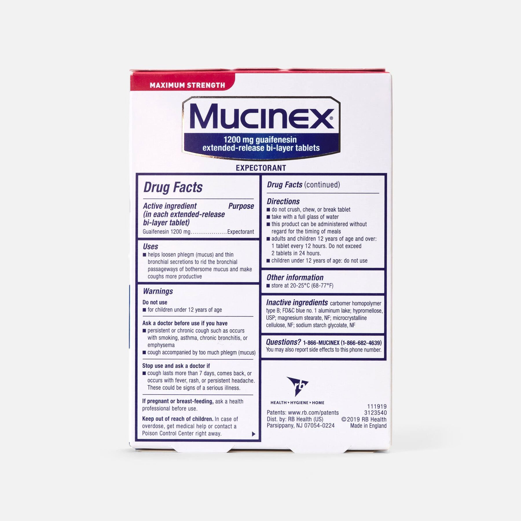 FSA Eligible Mucinex Maximum Strength 12Hour Chest Congestion