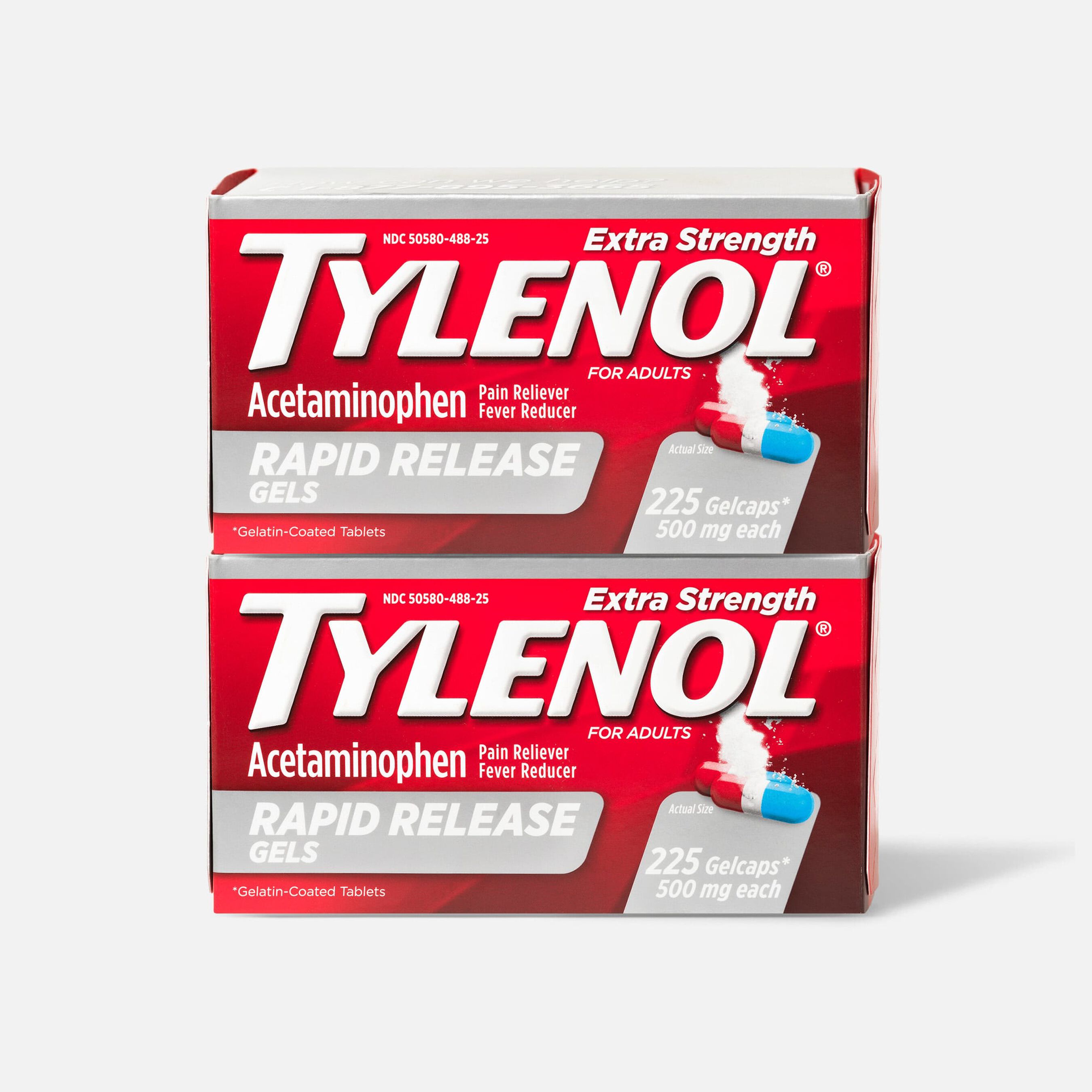FSA Eligible Tylenol Extra Strength Rapid Release Gels, 225 ct. (2Pack