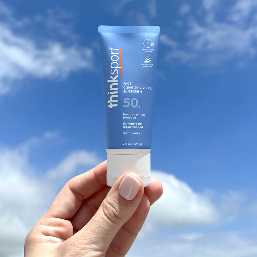 thinksport SPF 50 Clear Zinc Active Face Sunscreen,  2 fl oz., , large image number 1