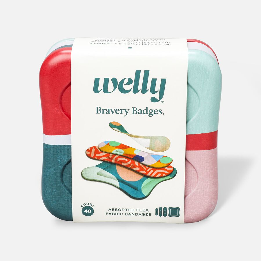 Welly Bravery Badges Block Geo Assorted Flex Fabric Bandages - 48 ct., , large image number 0