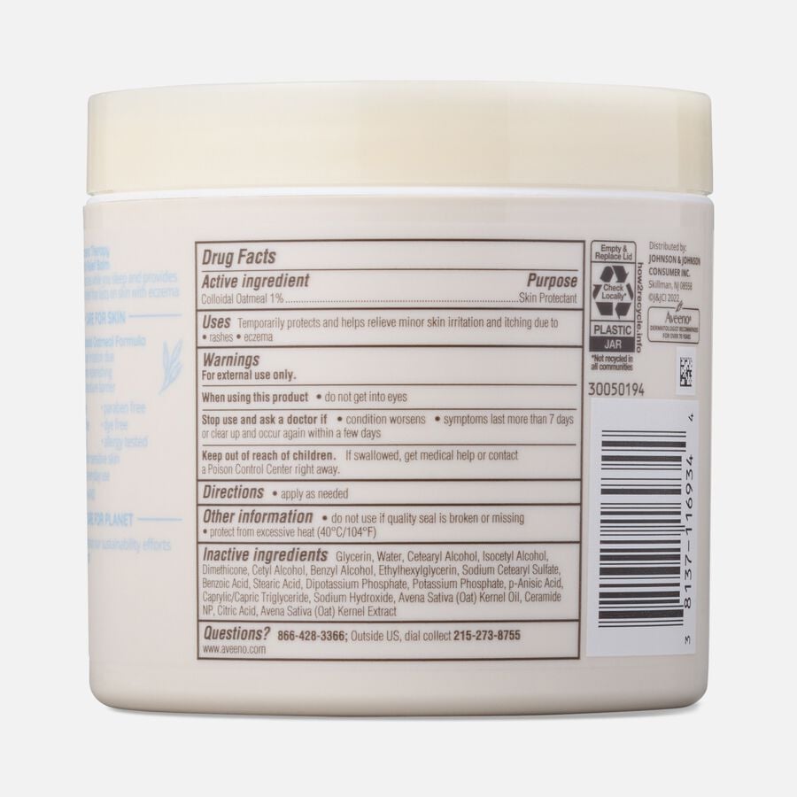 Aveeno Eczema Therapy Nighttime Itch Relief Balm Jar, 11 oz., , large image number 1