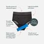 Mommy Matters HEAL 2-in-1 Postpartum Panty in Black, Size Medium, , large image number 1