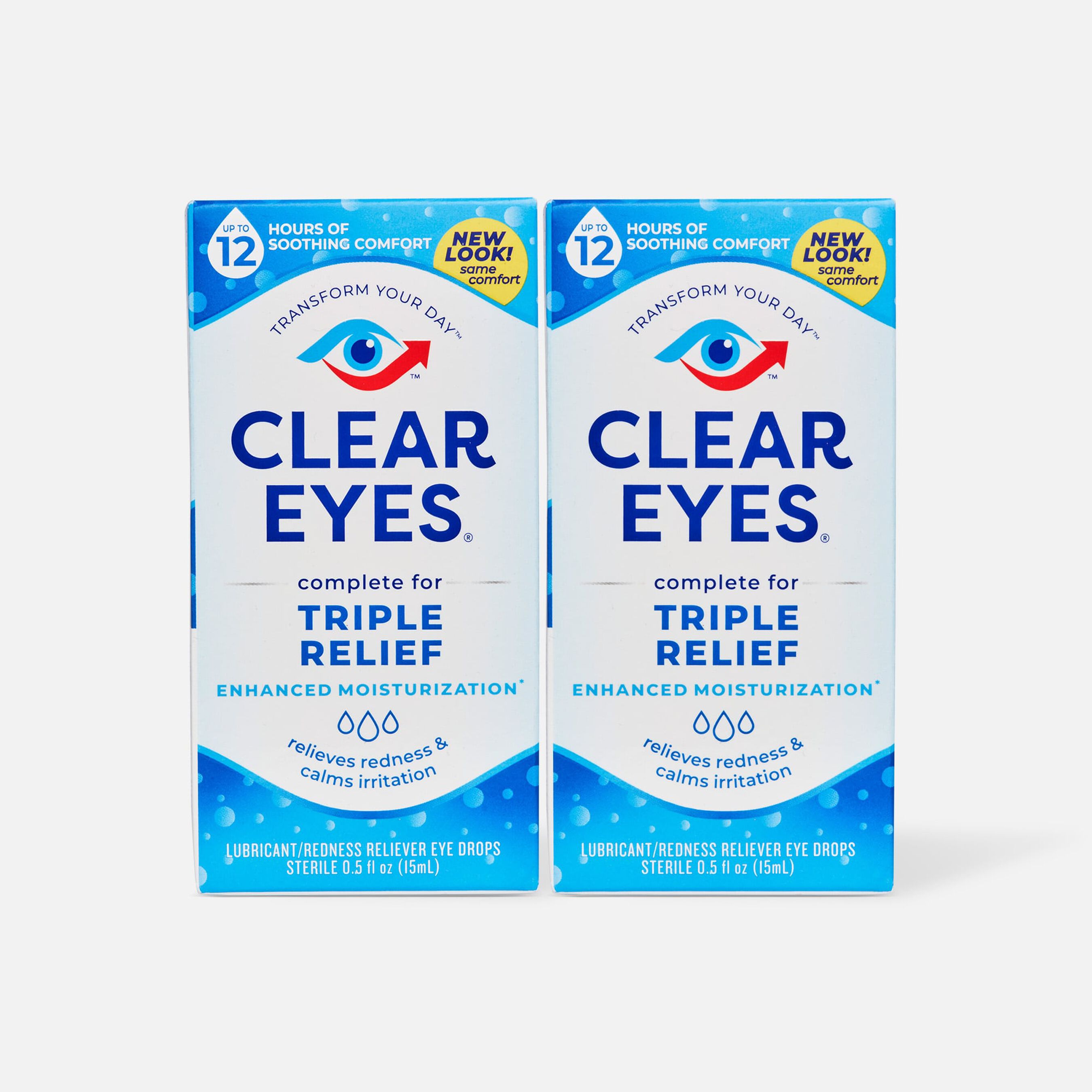 FSA Eligible Clear Eyes Triple Action Drops, .5 oz. (2Pack) FSA Store