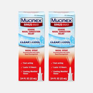 Mucinex Sinus-Max Nasal Spray Clear and Cool, .75 oz. (2-Pack)