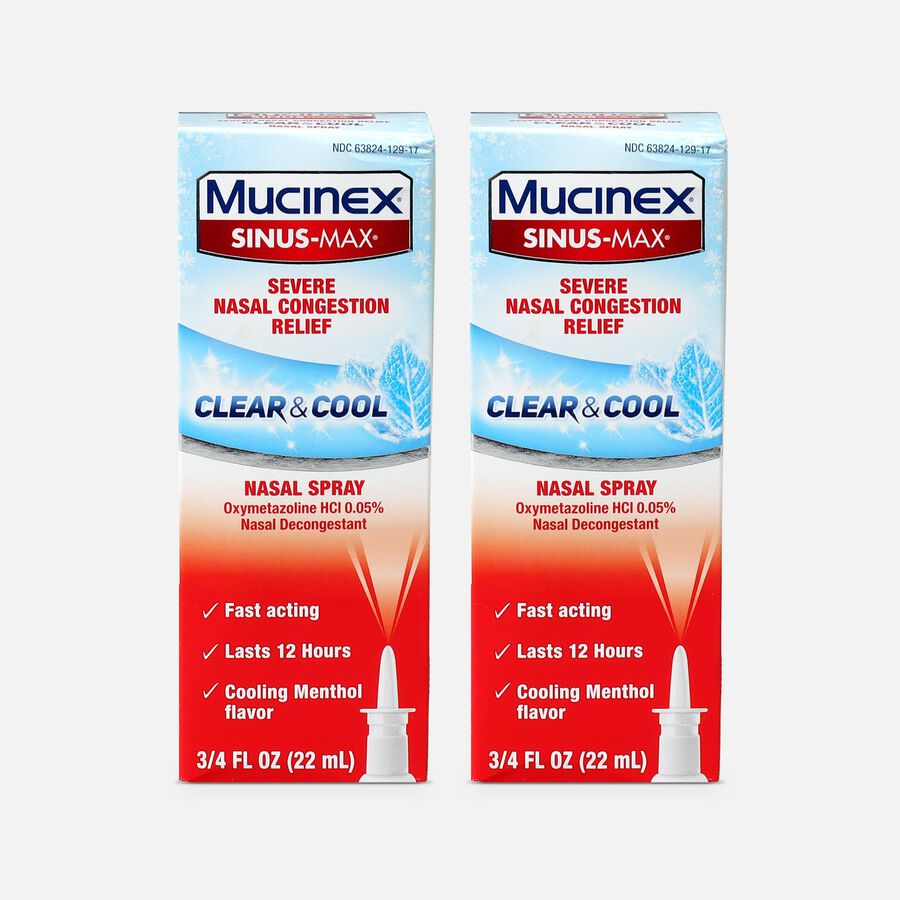 Mucinex Sinus-Max Nasal Spray Clear and Cool, .75 oz. (2-Pack), , large image number 0