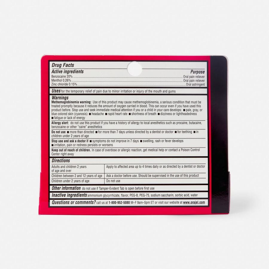 Orajel 3X Medicated Gel for Toothache and Gum, .42 oz., , large image number 1