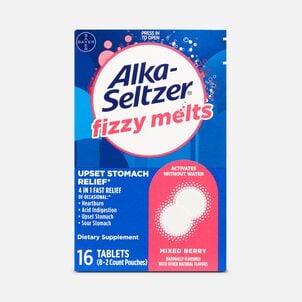 Alka-Seltzer&reg; Fizzy Melts Upset Stomach Relief, Mixed Berry, 16 ct.