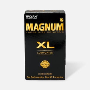 FSA Eligible Trojan Lubricated Latex Condoms, Magnum XL, Extra Large 12 ct. 