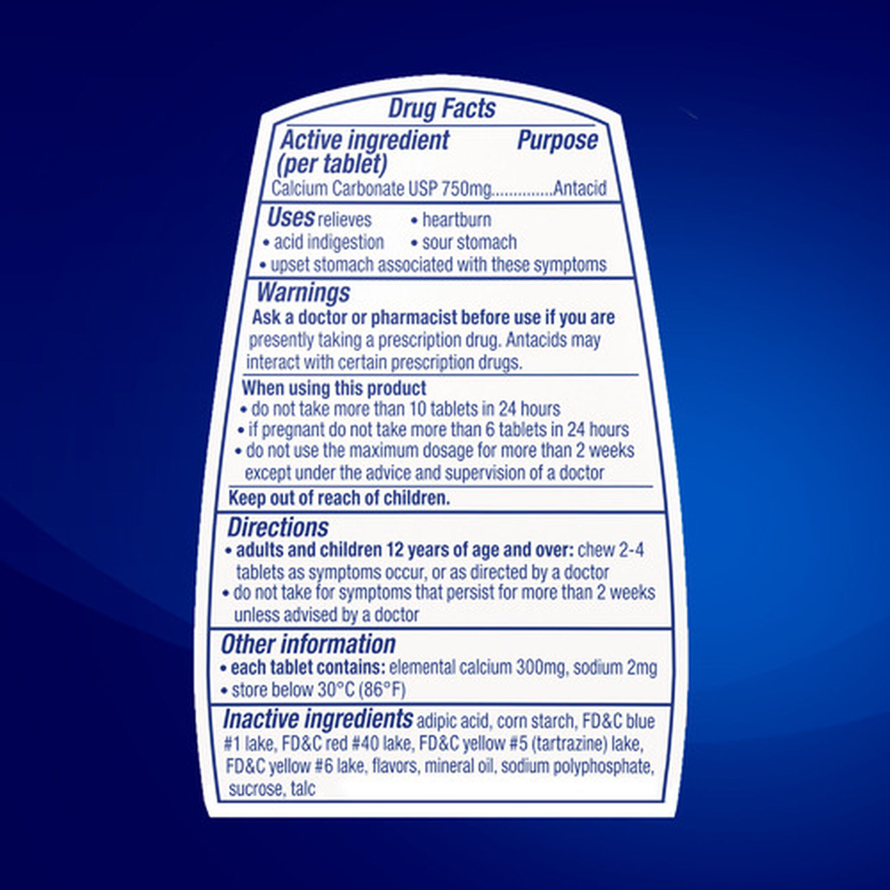 TUMS Extra Strength Assorted Fruit Antacid Chewable Tablets for