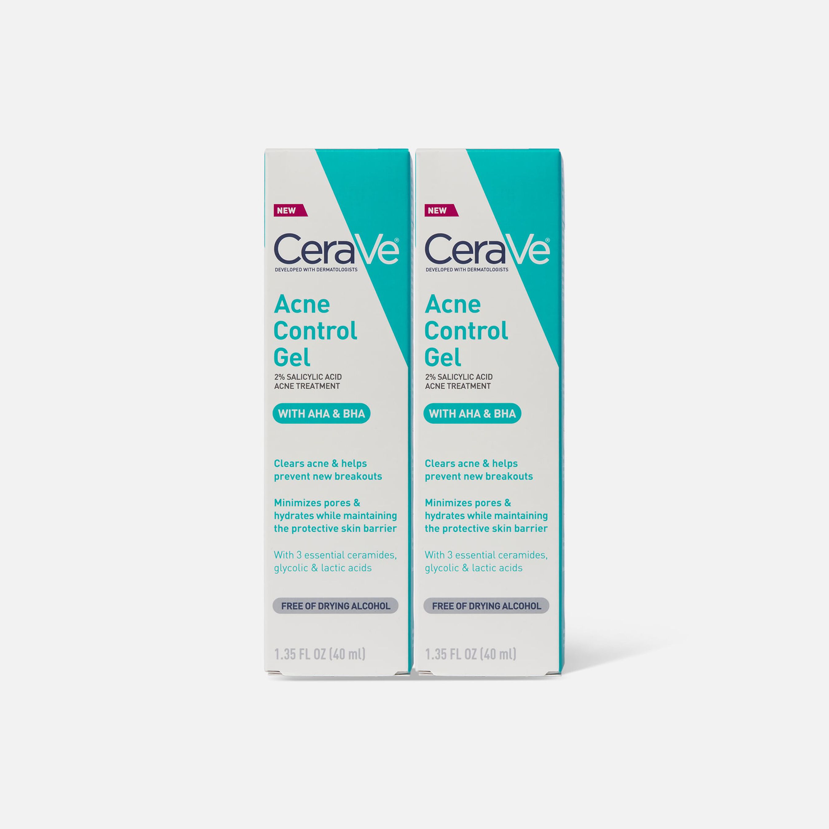 CeraVe Salicylic Acid Acne Treatment Gel (2Pack)