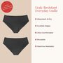 Proof® Period Underwear - Everyday Panties (1 Light Tampon/Panty Liner), Black, large image number 3