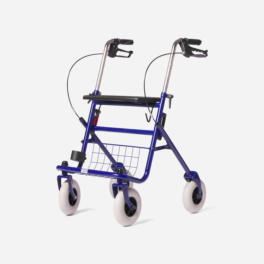 DMI Traditional Steel Rollator Walker with Padded Seat, , large image number 3