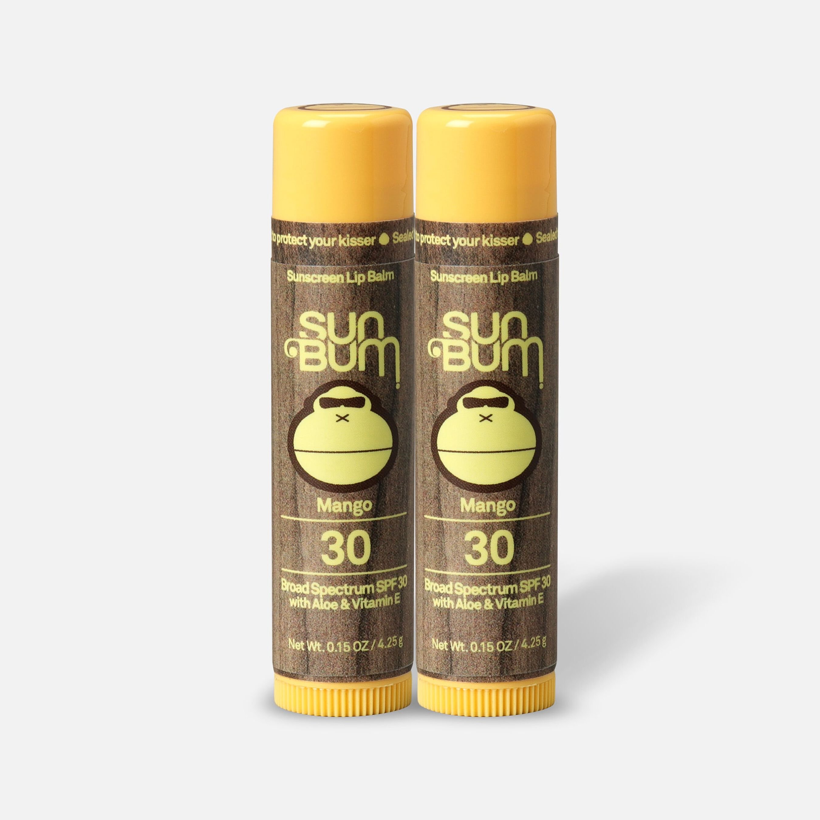 FSA Eligible Sun Bum Lip Balm, SPF 30, Mango, .15 oz. (2Pack) FSA Store