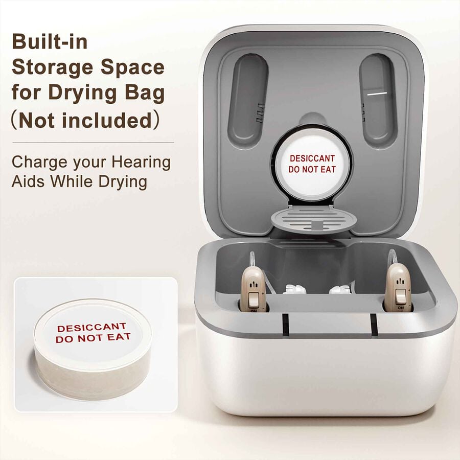 Ceretone Solid Rechargeable Behind-the-Ear OTC Hearing Aids, Pair, , large image number 4