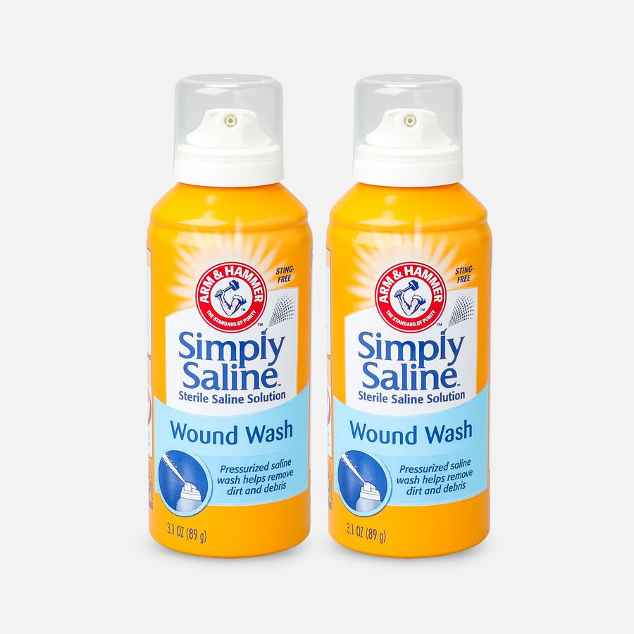 FSA Eligible Wound Wash Saline, Simply Painless 0.9 3 oz. (2Pack